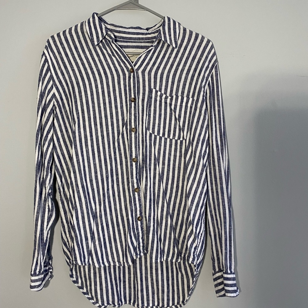 Striped Long Sleeve Button Down